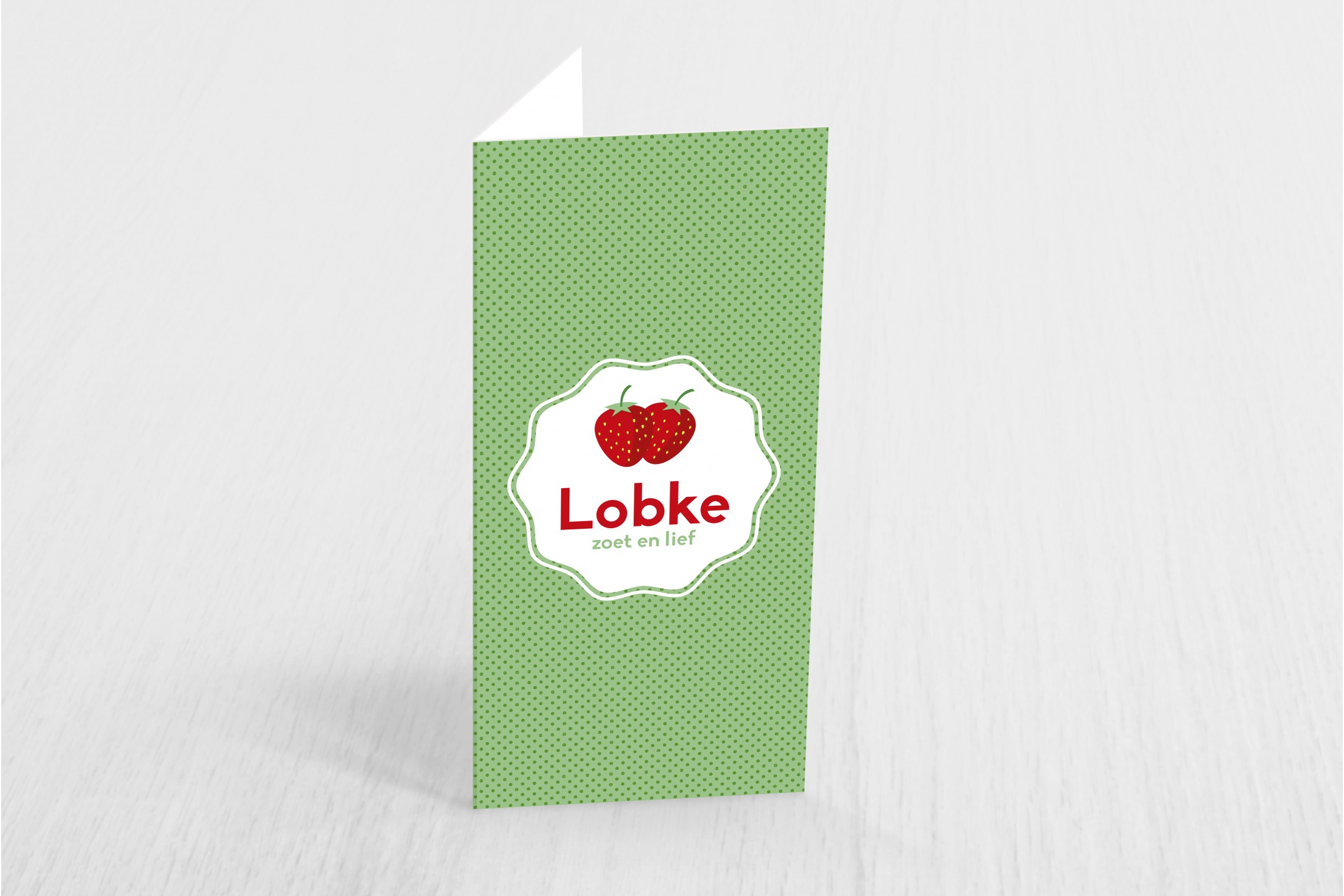 Retro aardbei groen